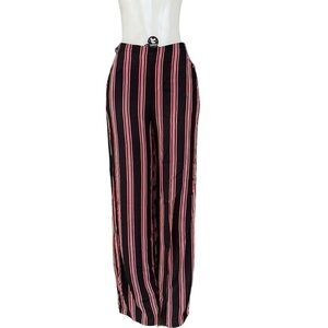 Forever 21 Strip Black & Red Pants Size S